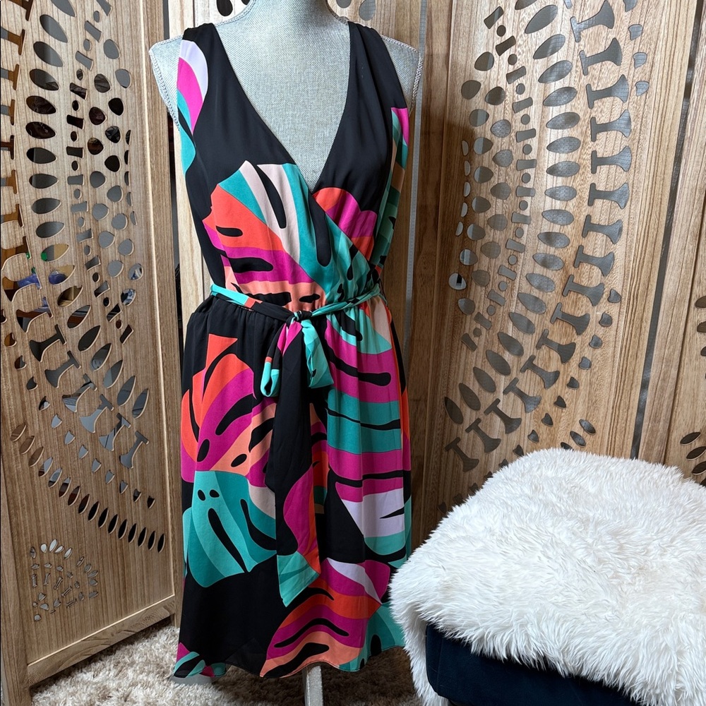 Trina Turk Multicolor Sleeveless Midi Dress